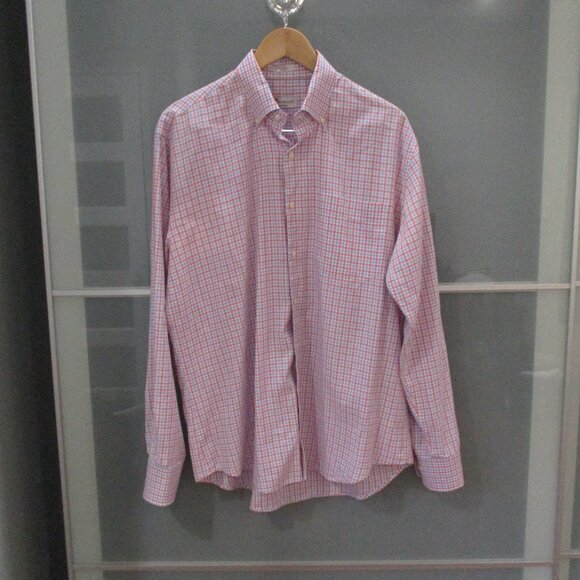 Peter Millar Other - *SOLD* Peter Millar Crown Finish Men's Long Sleeve Plaid Button Down Dress Shirt